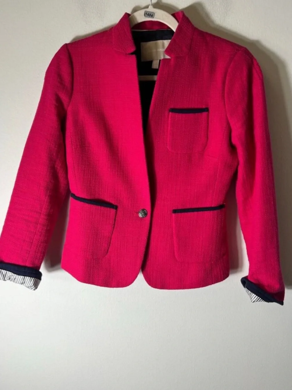 Banana Republic Pink Tweedy Cotton Blazer -Elle Woods Legally Blonde Aesthetic!